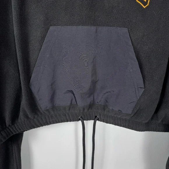 SNIPES Black Fleece Cropped Pullover with Zipper (A2-30)‎ - Picture 3 of 5